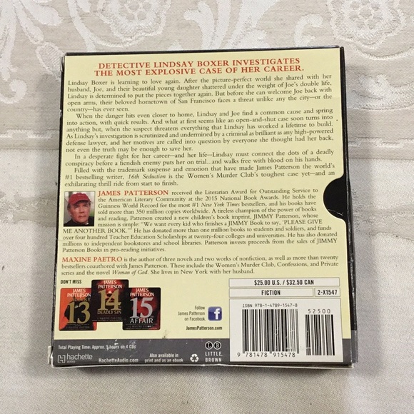 J.D. Robb and James Patterson -collection of 10 Books on Tape - Picture 8 of 11